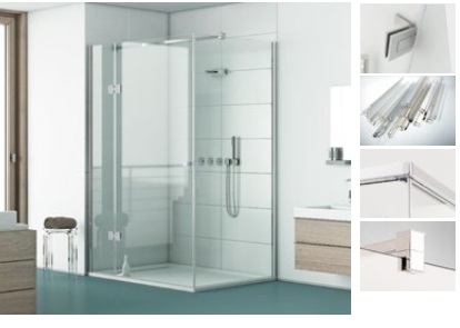  Glass shower system by request, fittings, seals