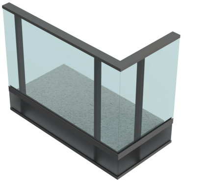 Post balustrade system - side mounting