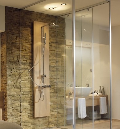 Glass shower system