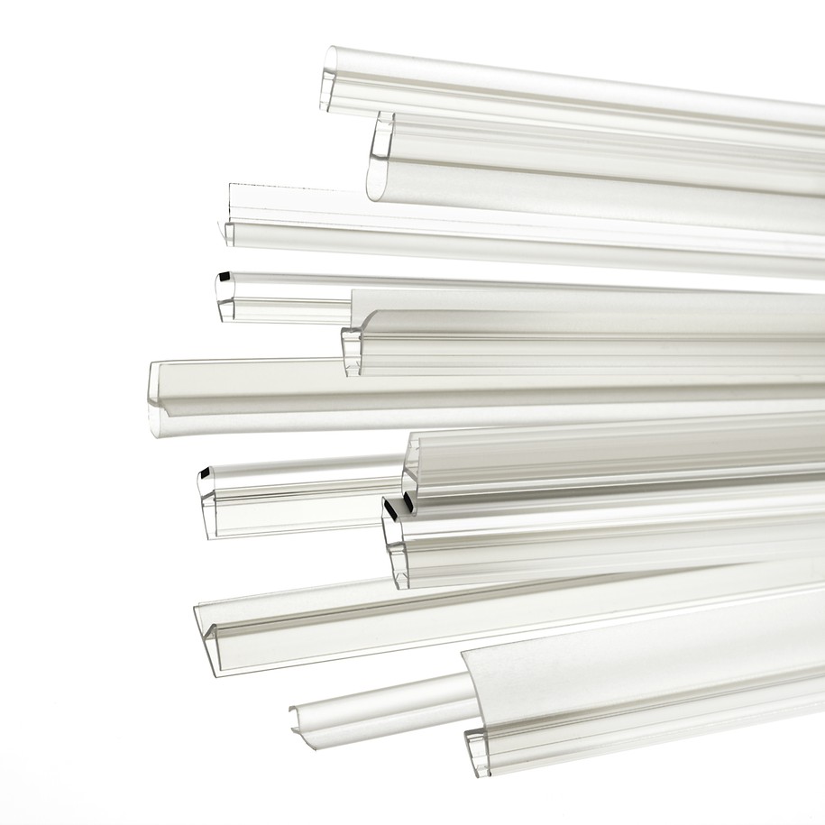 Seals and acrylic profiles for glass shower enclosures