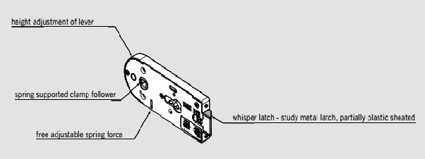Dorma Studio Rondo stikla durvju furnitūra